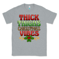 Heather Grey thick thighs christmas vibes Classic Tee - BarkalooDesign