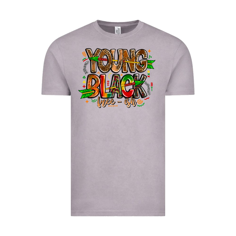 Young Black Free Ish Vintage Tee by CowhideDigitalArt | Teevron