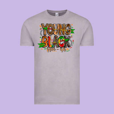 Young Black Free Ish Vintage Tee Designed By Cowhidedigitalart