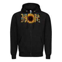 Black Sunflower Leopard Mom Zipper Hoodie - Jasminsmagicworld