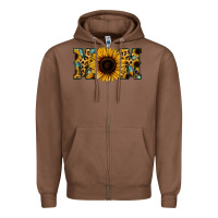 Chestnut Sunflower Leopard Mom Zipper Hoodie - Jasminsmagicworld