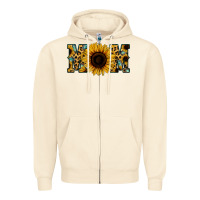 Sandshell Sunflower Leopard Mom Zipper Hoodie - Jasminsmagicworld