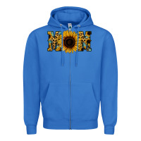 True Royal Sunflower Leopard Mom Zipper Hoodie - Jasminsmagicworld