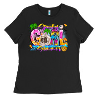 Black spooky girl summer Ladies Tee - CowhideDigitalArt