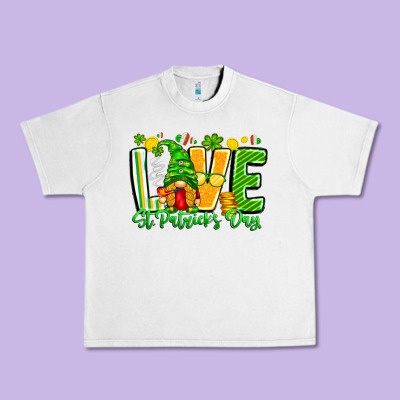 Love St Patricks Day Urban Heavy Tee Designed By Cowhidedigitalart