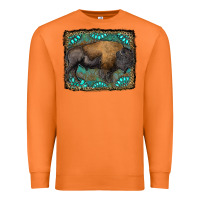 Carrot bison with gemstone background Premium Sweatshirt - RanaPortraitStore
