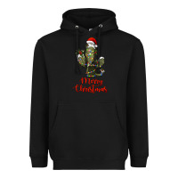 Black merry christmas cactus Heavyweight Hoodie - RanaPortraitStore
