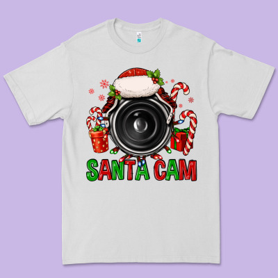 Santa Cam Premium Tee Designed By Fadigitalartstudio
