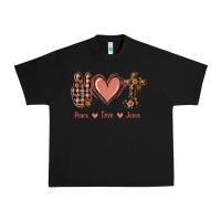Black Peace Love Jesus Urban Heavy Tee - Jasminsmagicworld