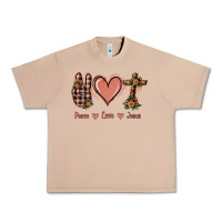 Burro Peace Love Jesus Urban Heavy Tee - Jasminsmagicworld