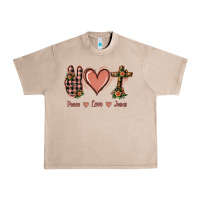 French Oak Peace Love Jesus Urban Heavy Tee - Jasminsmagicworld