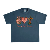 Midnight Navy Peace Love Jesus Urban Heavy Tee - Jasminsmagicworld