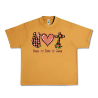 Peanut Butter Peace Love Jesus Urban Heavy Tee - Jasminsmagicworld