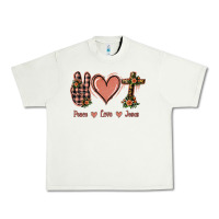 Pistachio Peace Love Jesus Urban Heavy Tee - Jasminsmagicworld