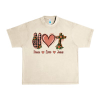 Sandshell Peace Love Jesus Urban Heavy Tee - Jasminsmagicworld