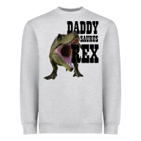 Heather Grey DADDY SAURUS REX Heavyweight Sweatshirt - Bettercallsaul