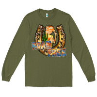 Army Green cowgirl horseshoe Long Sleeve Tee - RacoonDesign
