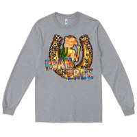 Heather Grey cowgirl horseshoe Long Sleeve Tee - RacoonDesign