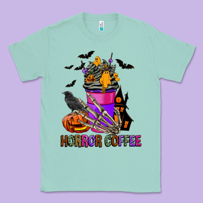 Horror Coffee Classic Tee Designed By Fadigitalartstudio