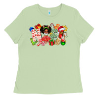Matcha Noel Afro Girl Baby Ladies Tee - CowhideDigitalArt