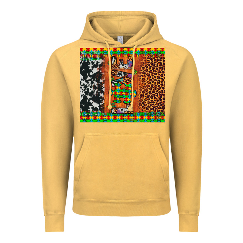 Love Autism Awareness Leopard Cowhide Vintage Hoodie by Artiststas | Teevron