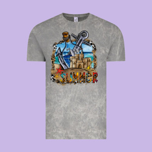 Summer Min Vintage Tee Designed By Cowhidedigitalart