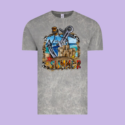 Summer Min Vintage Tee Designed By Cowhidedigitalart