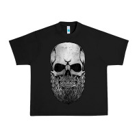 Black creepy bald and bearded skull for halloween & skeletons fans t shirt Urban Heavy Tee - baoMotion