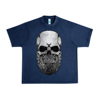 Navy creepy bald and bearded skull for halloween & skeletons fans t shirt Urban Heavy Tee - baoMotion