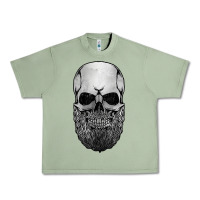 Oil Green creepy bald and bearded skull for halloween & skeletons fans t shirt Urban Heavy Tee - baoMotion