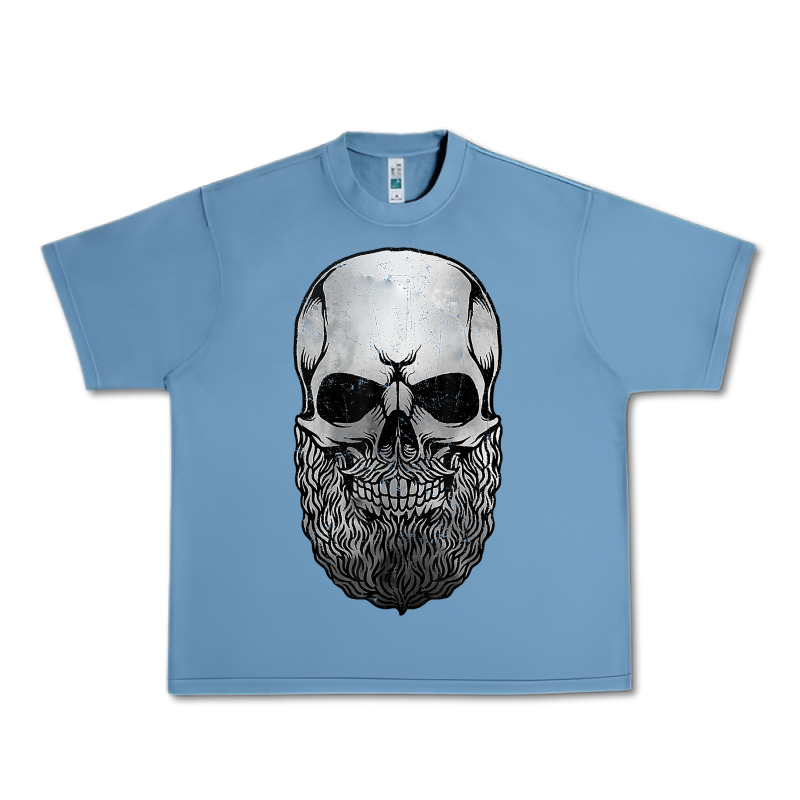 Creepy Bald And Bearded Skull For Halloween & Skeletons Fans T Shirt Urban Heavy Tee by baoMotion | Teevron