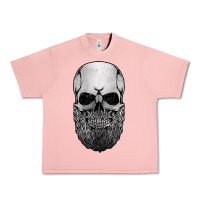 Salmon creepy bald and bearded skull for halloween & skeletons fans t shirt Urban Heavy Tee - baoMotion