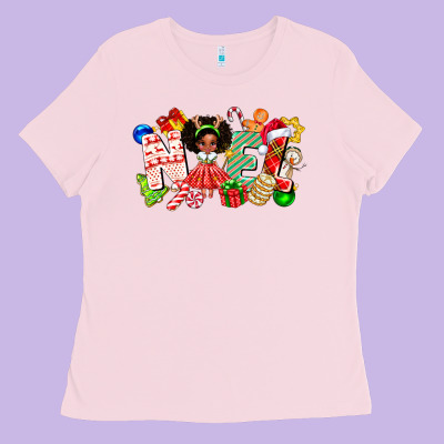 Noel Afro Girl Baby Ladies Tee Designed By Cowhidedigitalart