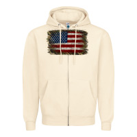 Sandshell Camouflage Usa Flag Background Zipper Hoodie - Jasminsmagicworld