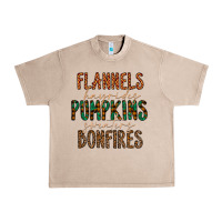 Flannels Hayrides Pumpkins Bonfires Urban Heavy Tee | Teevron
