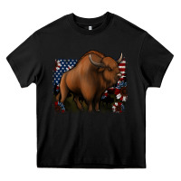 Black American Bison Heavy Core Tee - Jasminsmagicworld