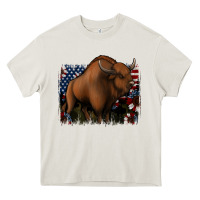 Cream American Bison Heavy Core Tee - Jasminsmagicworld