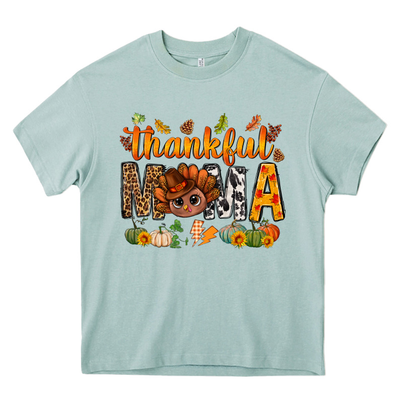 Thankful Mama And Turkey Bbs Heavy Core Tee by BundleAndBundleShop | Teevron