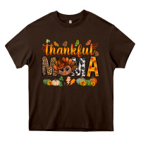 Chocolate Brown thankful mama and turkey bbs Heavy Core Tee - BundleAndBundleShop