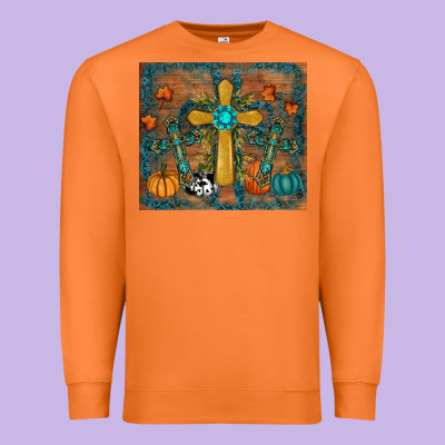 Fall Cross Tumbler Premium Sweatshirt Designed By Ranaportraitstore