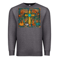 Charcoal Heather fall cross tumbler Premium Sweatshirt - RanaPortraitStore