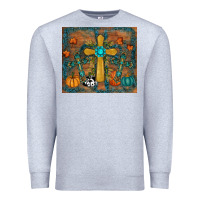 Heather Grey fall cross tumbler Premium Sweatshirt - RanaPortraitStore