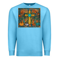 Ocean Blue fall cross tumbler Premium Sweatshirt - RanaPortraitStore