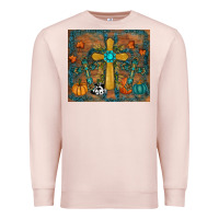 Pale Pink fall cross tumbler Premium Sweatshirt - RanaPortraitStore