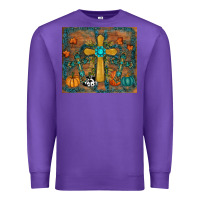 Purple fall cross tumbler Premium Sweatshirt - RanaPortraitStore
