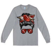 Heather Grey football mom Long Sleeve Tee - RacoonDesign