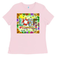 Bubblegum Pink Love Summer Ladies Tee - CowhideDigitalArt