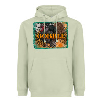 Matcha thanksgiving turkey gobble with background Heavyweight Hoodie - RanaPortraitStore