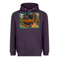 Plum thanksgiving turkey gobble with background Heavyweight Hoodie - RanaPortraitStore