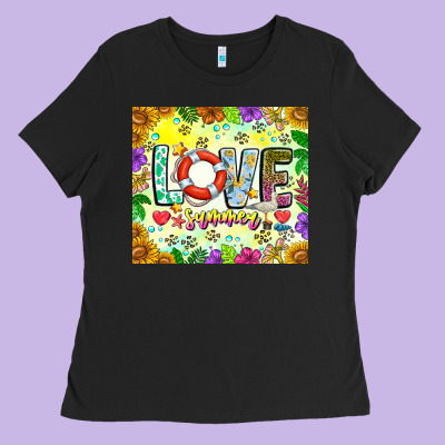 Love Summer Ladies Tee Designed By Cowhidedigitalart
